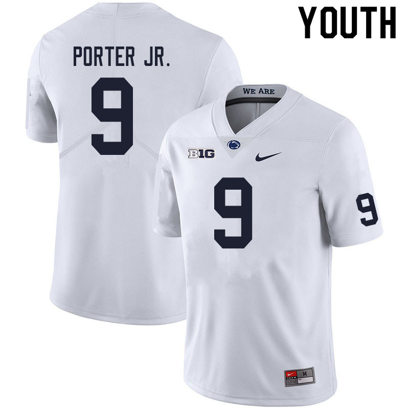 NCAA Nike Youth Penn State Nittany Lions Joey Porter Jr. #9 College Football Authentic White Stitched Jersey TED8398SV